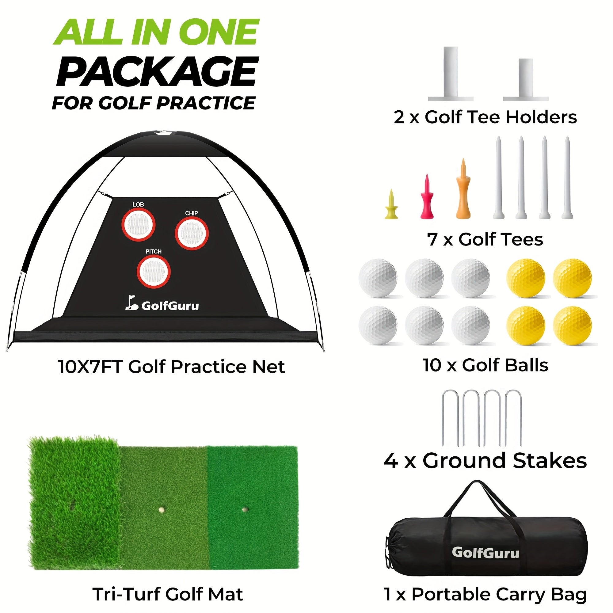 Golf Practice Net with Mat & Target