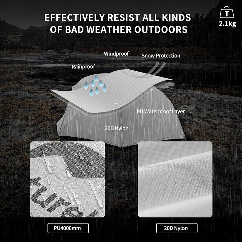 NNEOBA Star River 2-Person Ultralight Waterproof Camping Tent