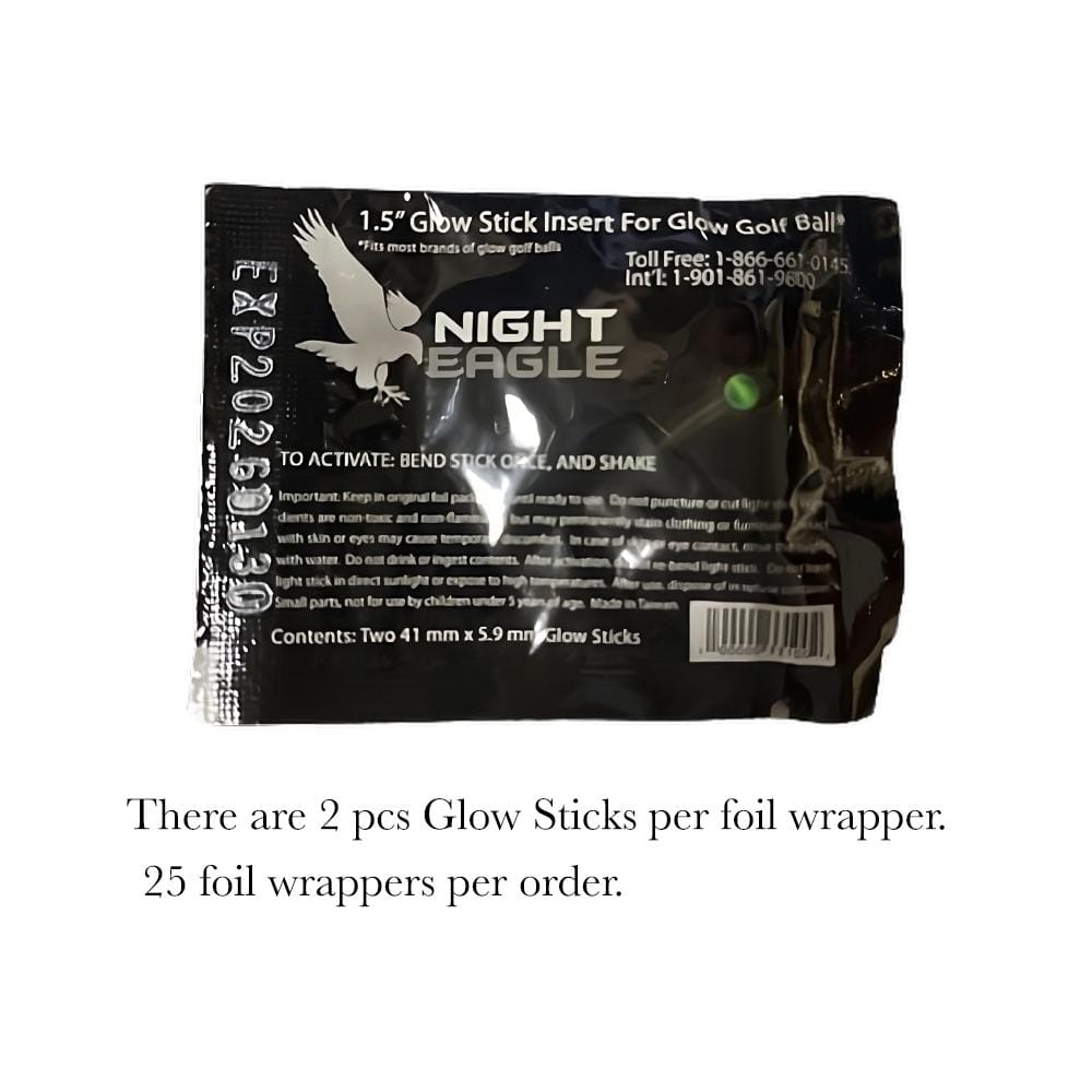 Pack of 50 Jumbo Glow Sticks Refill for Glow Stick Golf Ball Multicolor