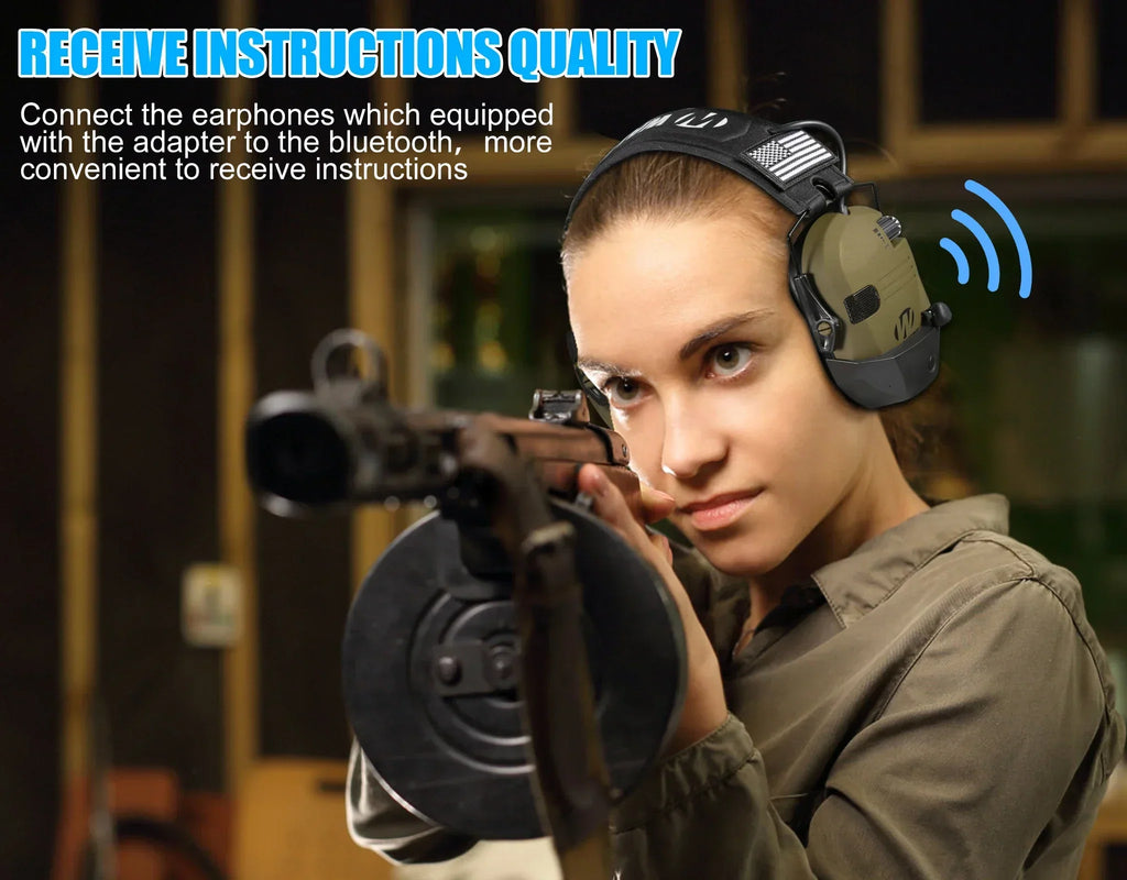 NNEOBA Bluetooth 5.1 Anti-Noise Tactical Shooting Headset