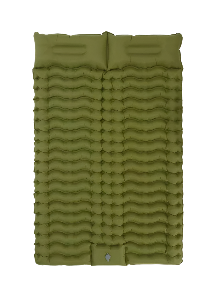 NNEOBA Double Self-Inflating Sleeping Pad Pillows Green