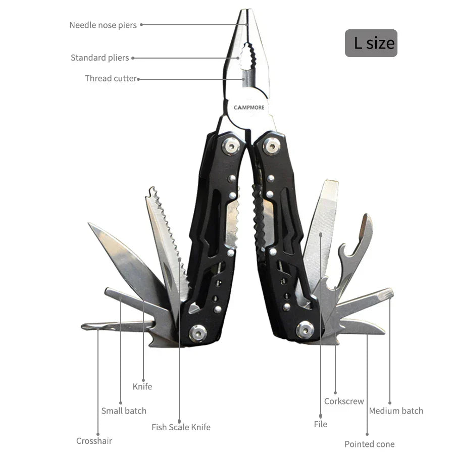 NNEOBA Outdoor Multitool Camping Portable Stainless Steel