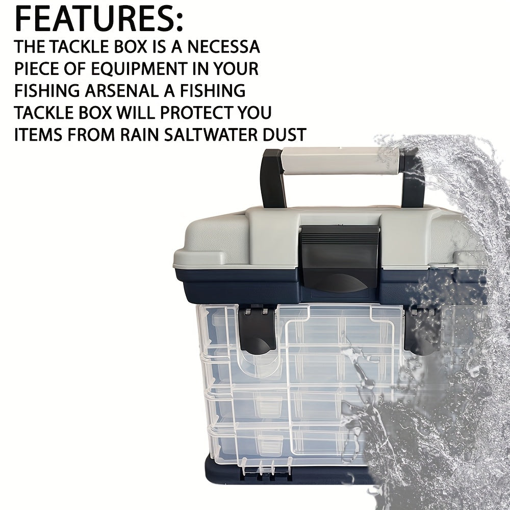 NNETM 4-Tier Portable Fishing Tackle Storage Box