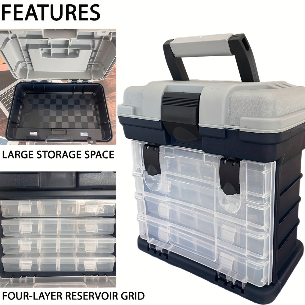NNETM 4-Tier Portable Fishing Tackle Storage Box