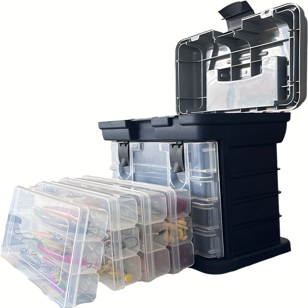NNETM 4-Tier Portable Fishing Tackle Storage Box