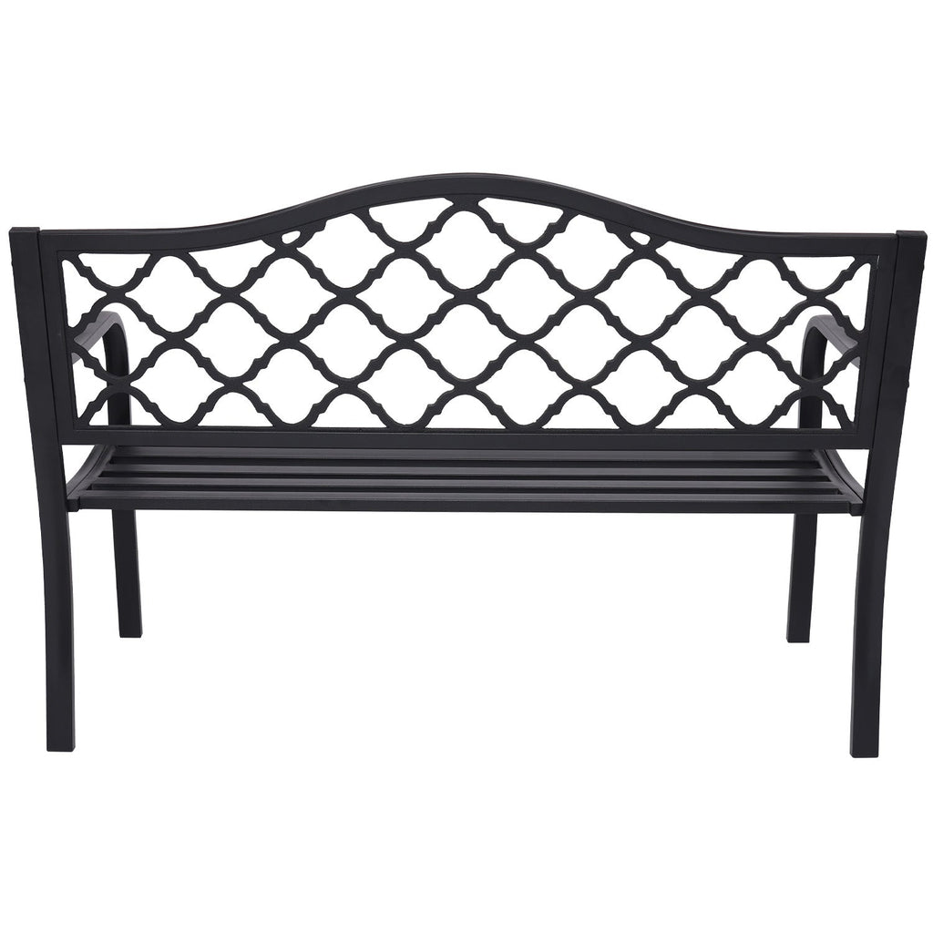 NNEDPE Steel Outdoor Garden Bench - Elegant