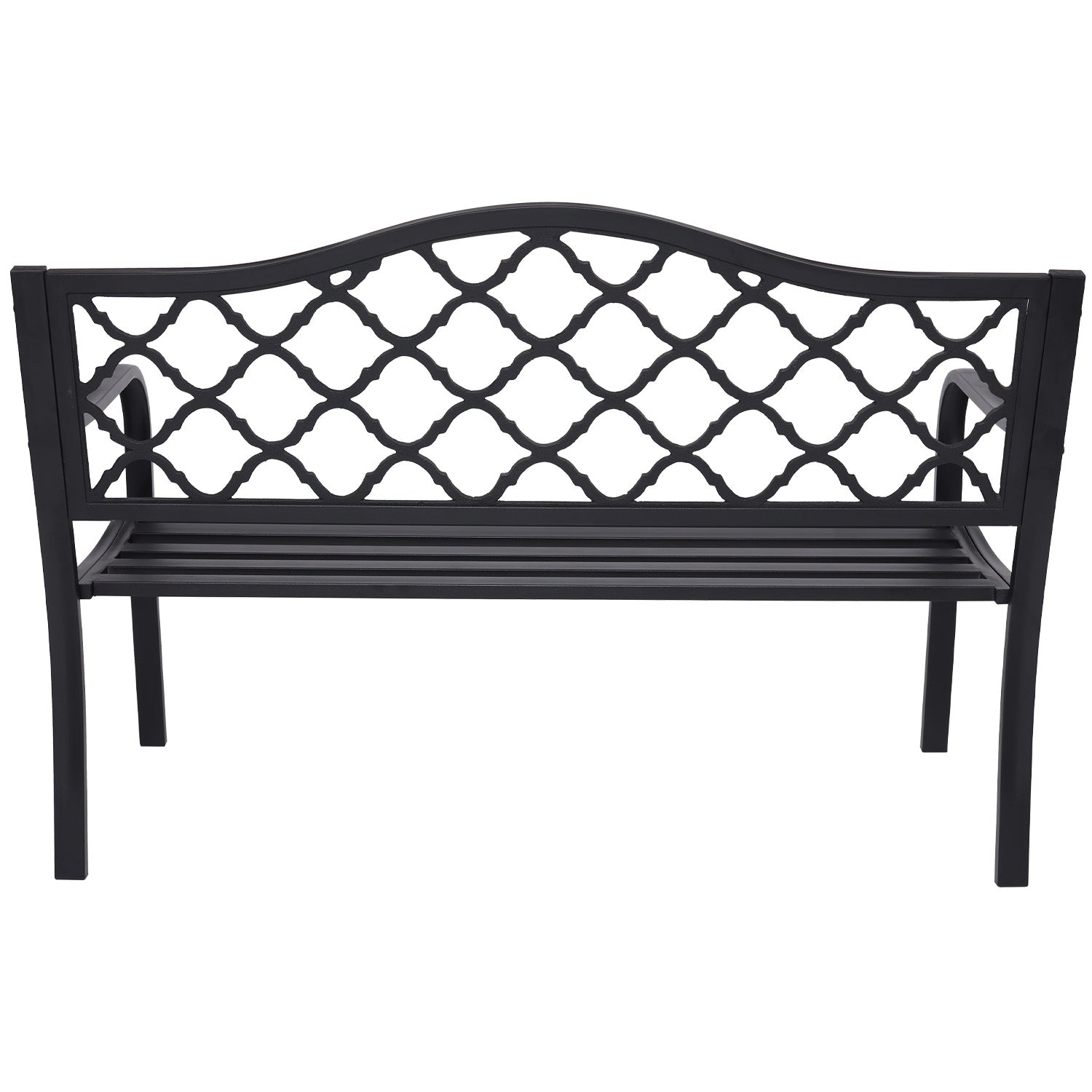 NNEDPE Steel Outdoor Garden Bench - Elegant