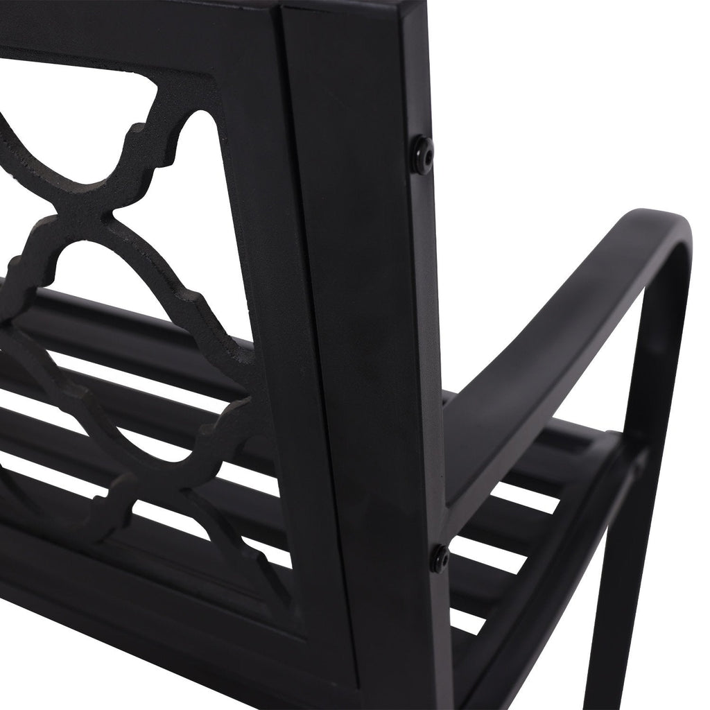 NNEDPE Steel Outdoor Garden Bench - Elegant