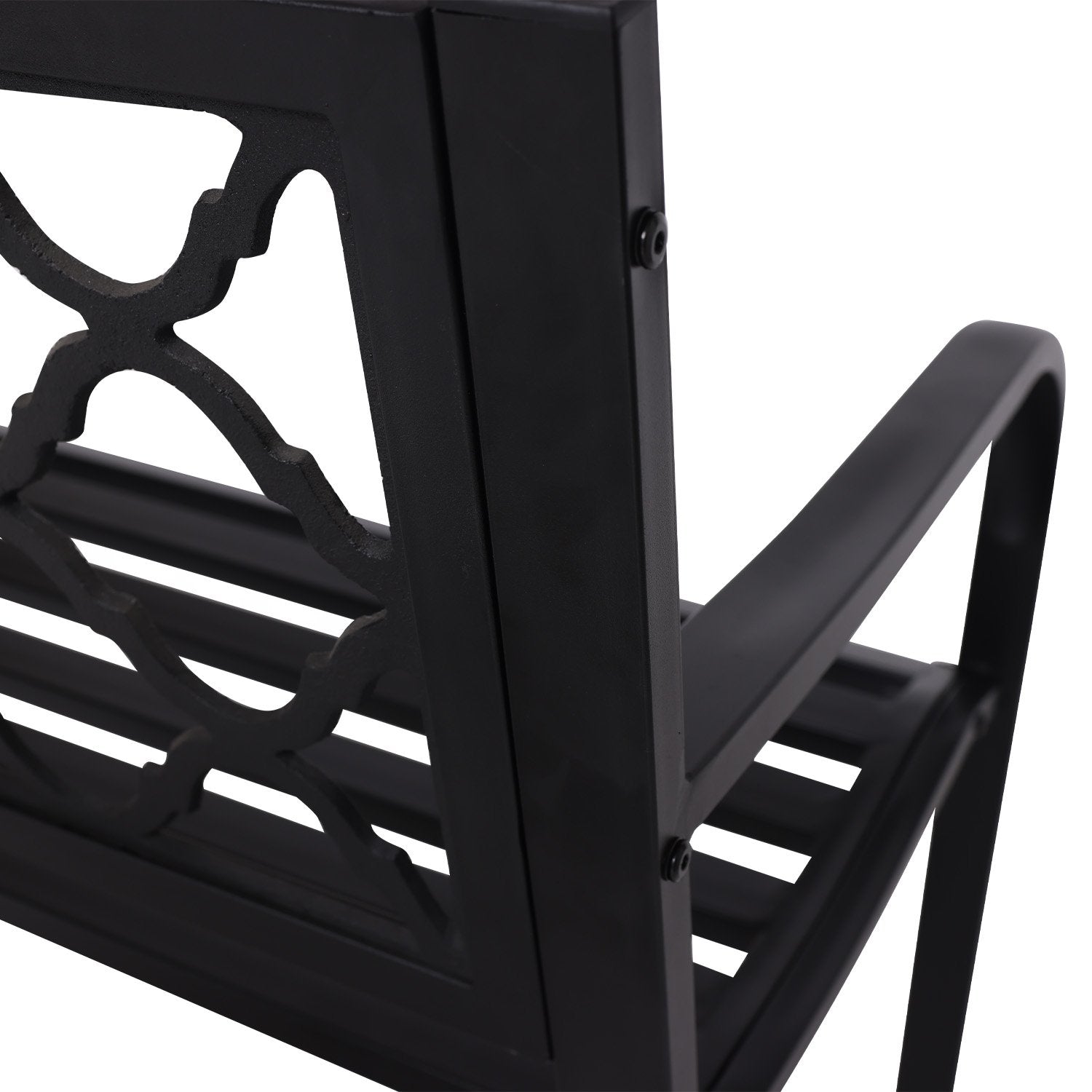 NNEDPE Steel Outdoor Garden Bench - Elegant